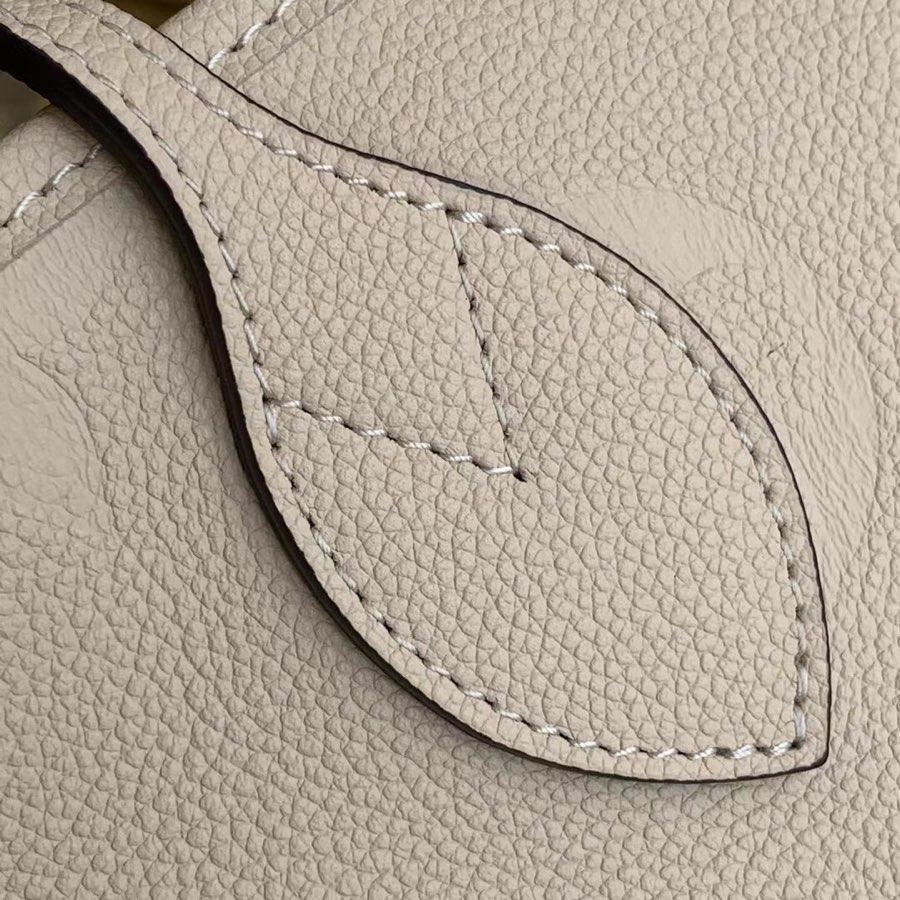 LOUIS VUITTON NEVERFULL MM 32 CREAM EMBOSSED COWHIDE LEATHER