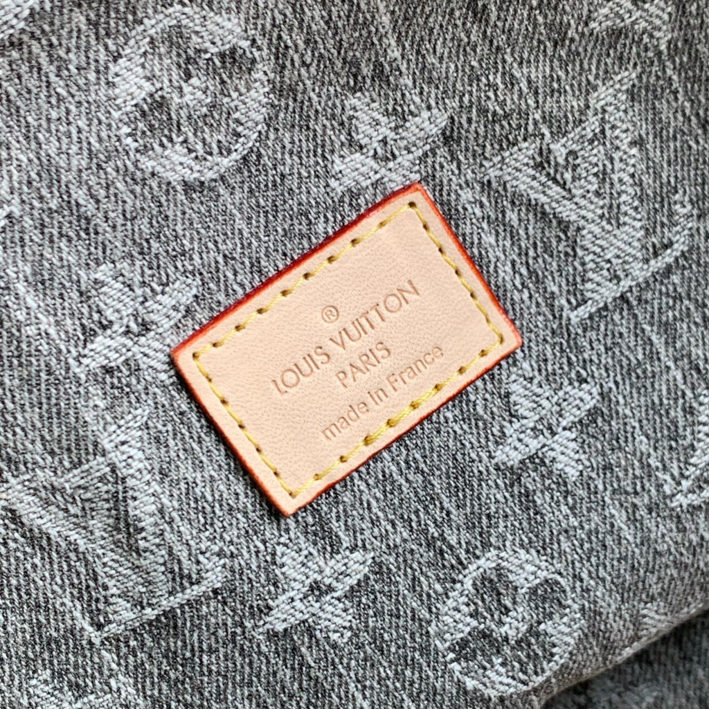 LOUIS VUITTON COUSSIN HOBO MM 38 IN GREY MONOGRAM DENIM